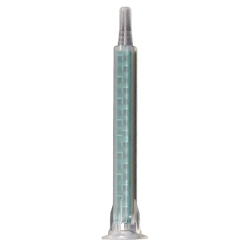 Techni-Pro Square Static Mixer 5.3mm ID, 16 Elements for 50ml Bayonet Style Cartridge, Luer Nozzle, Green, Mix Ratios: 1:1, 2:1, 10/Bag